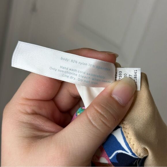 Swim By Cacique Multicolor Floral Patchwork High Waisted Bikini Bottom Sz 18 - Picture 7 of 7